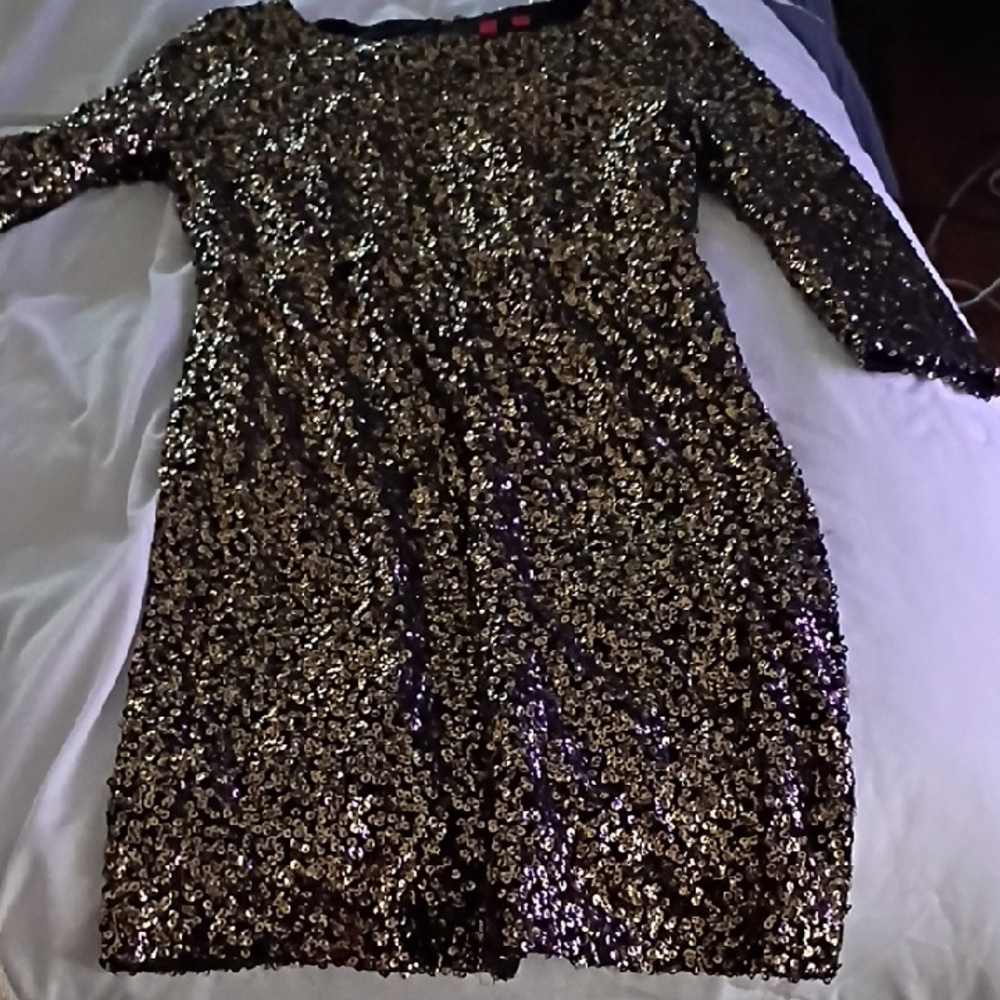 Dazzling Long Sleeve Sequin Dress
